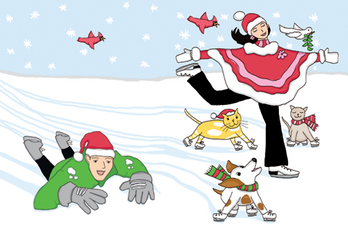 Holiday skaters