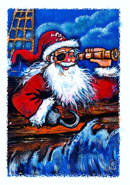 Santa as a pirate