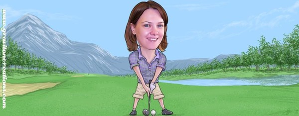 Jenny Golfing