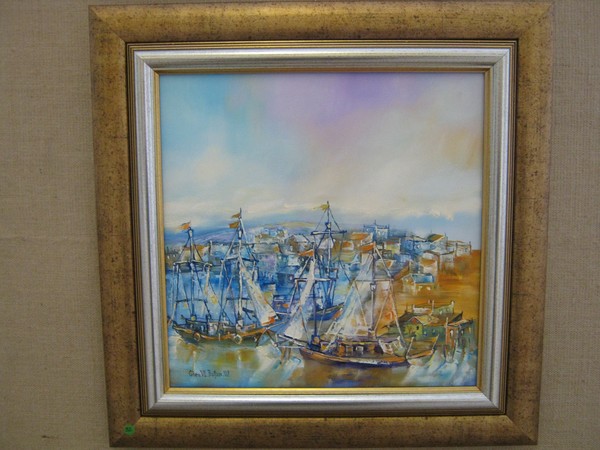 'OLD HARBOUR'-OIL on CANVASS-Dim;50/50 cm