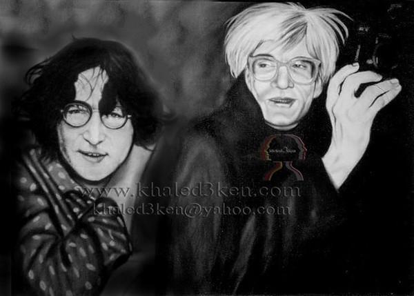 DRAWING PORTRAIT JOHN LENNON AND BEATLES LIFE STORY AND MARK DAVID CHAPMAN KHALED3KEN (35)