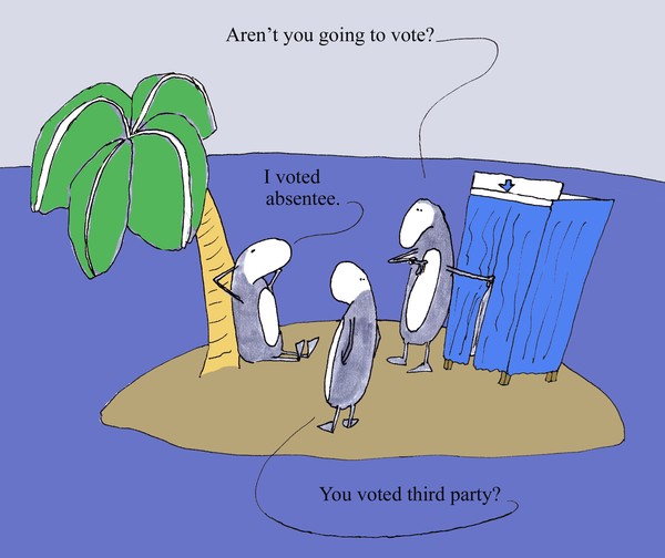 I voted absentee
