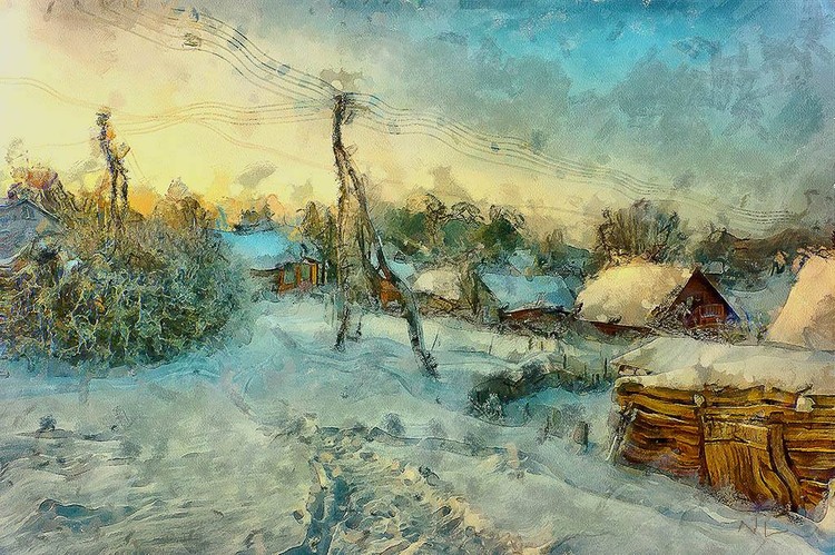 Apricot morning #8Nellie Vin ©Painting
