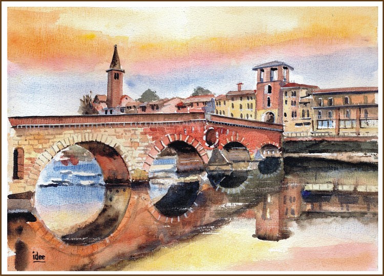 Bridge in Verona (Italy)