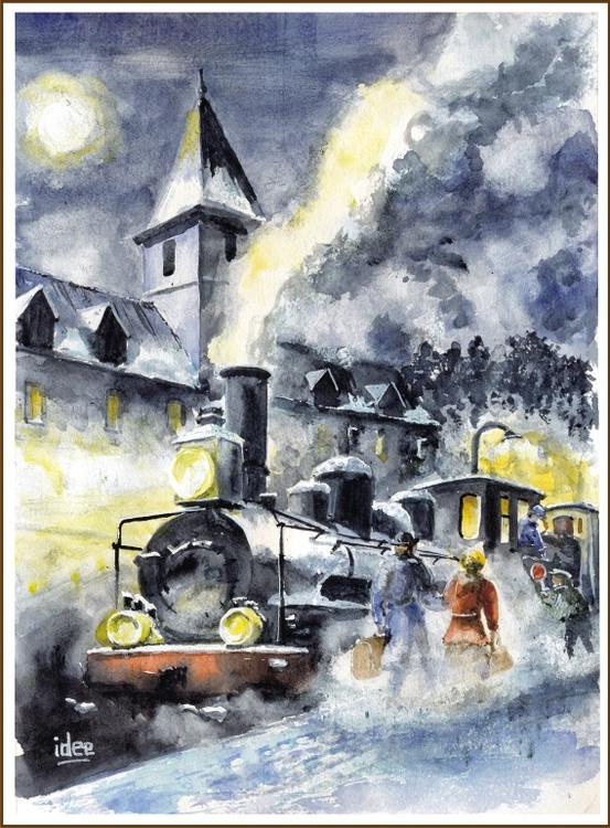 The arrival of the night train