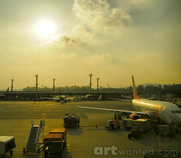 at the airport
