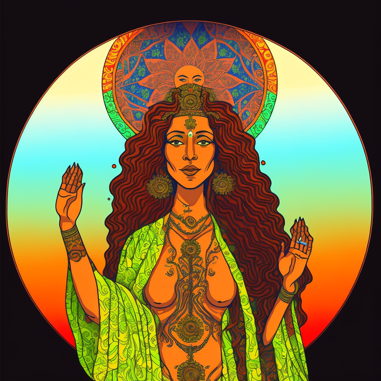 Art Nouveau Indian goddess