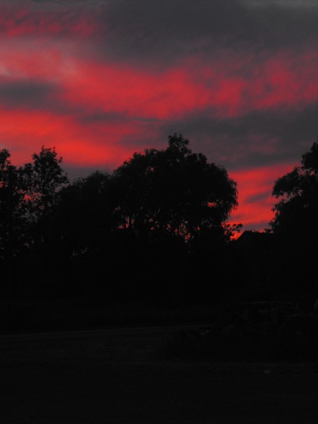 flaming clouds