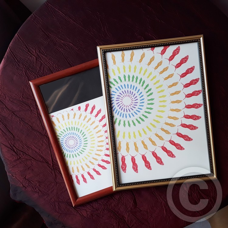 Rainbow Snail A4 and A5 Prints