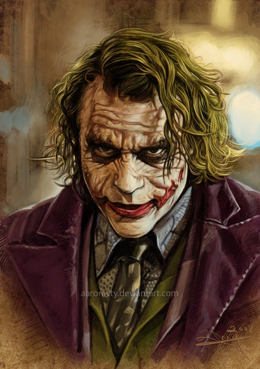 heath ledger as joker painting small