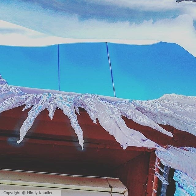 ice cycles and snow