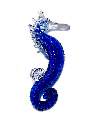 blown glass seahorse