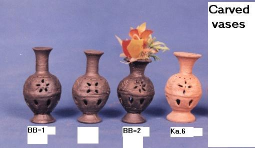 miniature carved vases