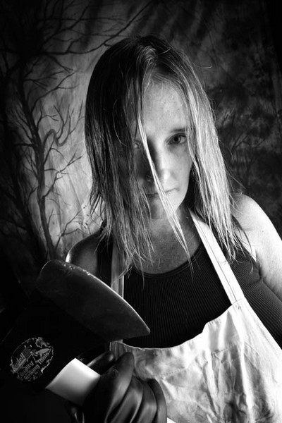 Sandy with ax