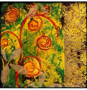 Tropical Valley - Original Mixed Media Textured Ar