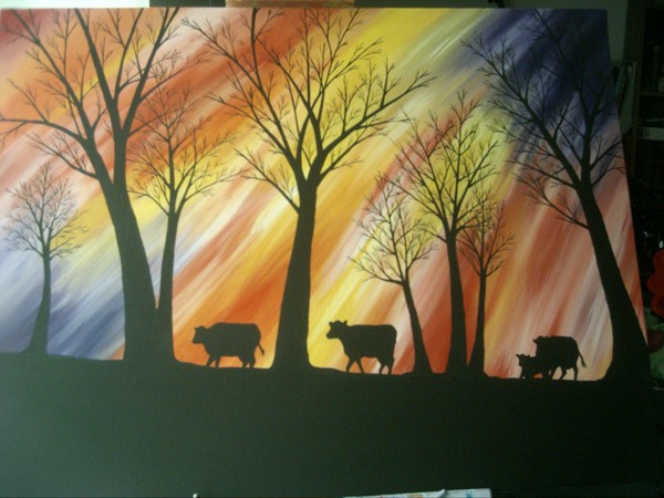 Cattle on the Ridgeline