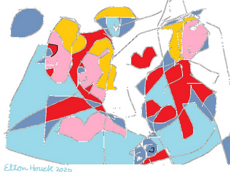 HEY...IT'S ONLY POLITICS...(C) 2020....ELTON HOUCK....DIGITAL...election night art..
