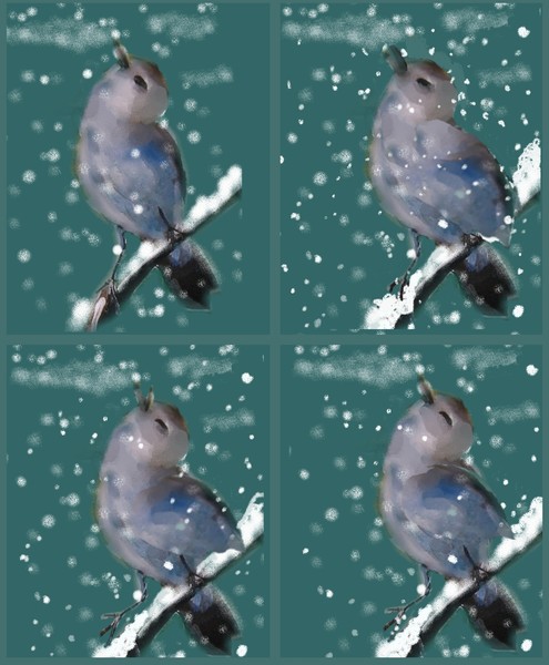 the singing bird in 4 action
