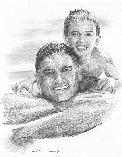 Father and Son Drawing by Miki De Goodaboom - Fine Art America