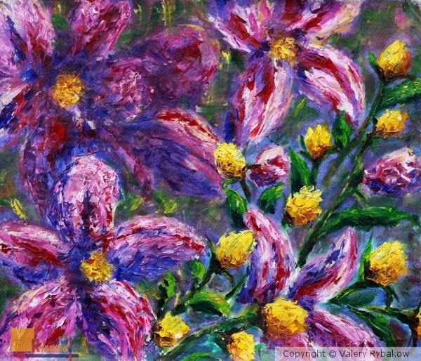 New painting: Glade Mysterious Flowers