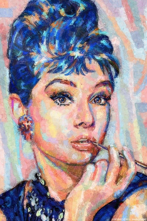 woman portrait audrey hapburn-01-mixedmedia
