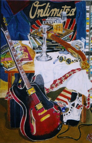 guitar still life