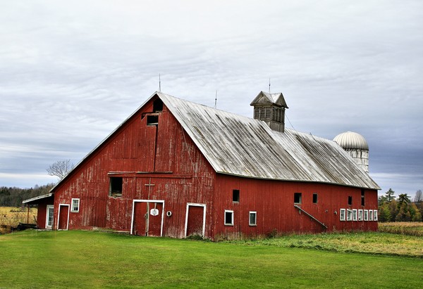 Barn WIth A Cross