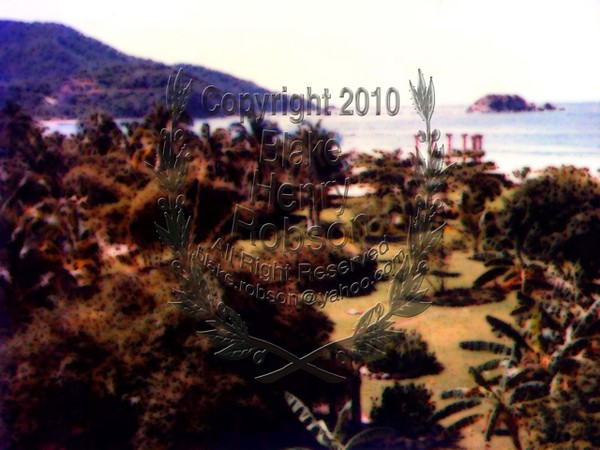 Tropical Shore columns Ocean Islands