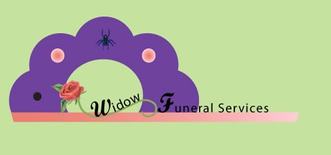Black Widow Funeral Logo; Doodle