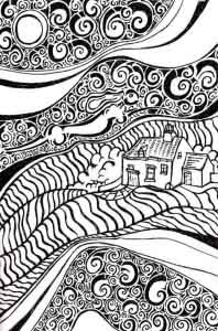 morning Hare wood cut