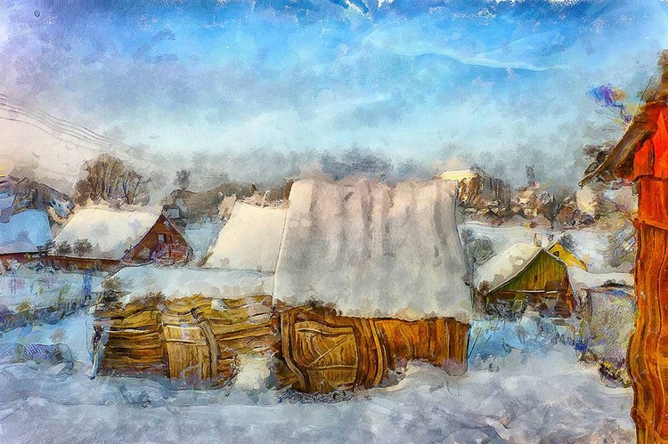 Apricot morning #9Nellie Vin ©Painting