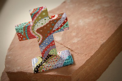 small cross on flagstone - SOLD
