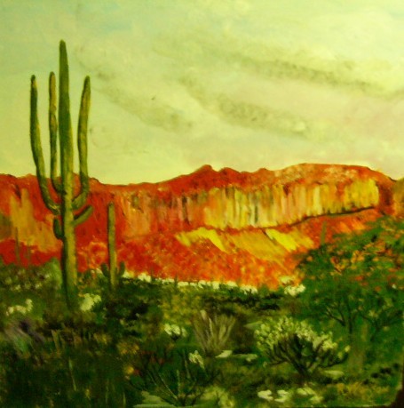 584-When the sky touch the desert 24x24