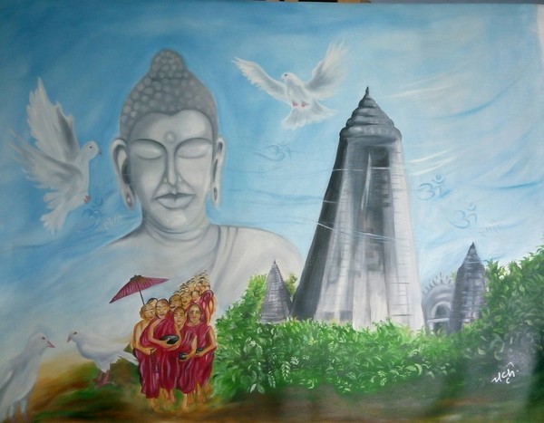 Buddha 3 29x36inch,Oil on Canvas