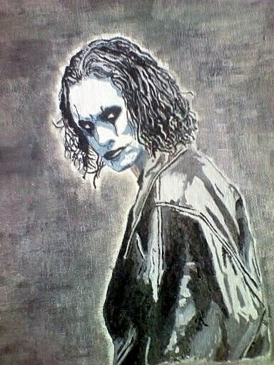 The Crow Original 9 X 12 Acrylic on Canvas