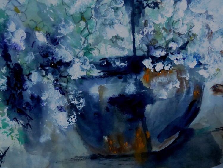 Impressionistic Floral and bowl