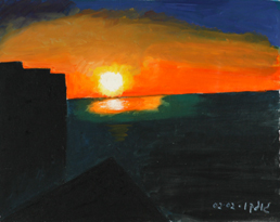 Flaming Sunset in Caesarea 