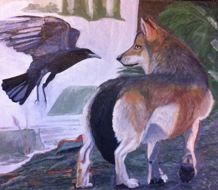 crow and wolf