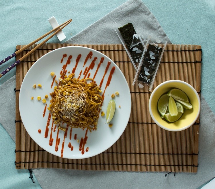 Yakisoba with Sweet Corn & Ginger