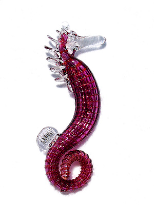 blown glass seahorse