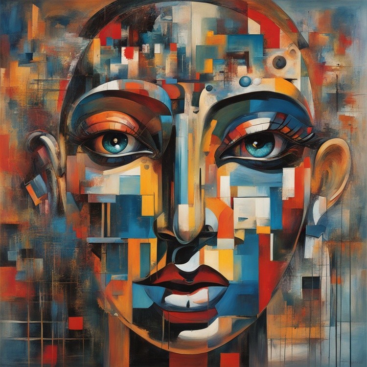 Vivid Abstract Portrait 4