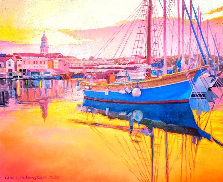 Evening in Krk. The Gold of the Bay
