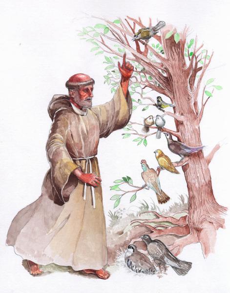 St. Francis Preaches to the Birds