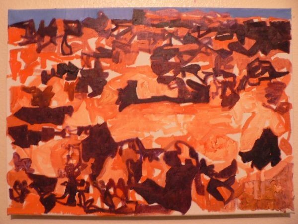 monument valley abstract landscape oil painting