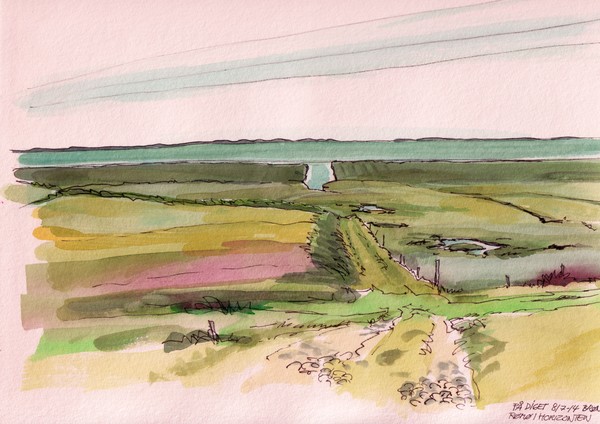 view from the top of the dike