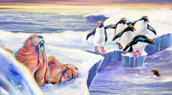 FROZEN PARADISE - nice murals with ice