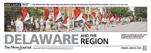 111th New Journal Panorama-Wm Penn High Flag Team
