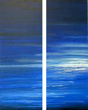 Sunset Blues - an abstract seascape