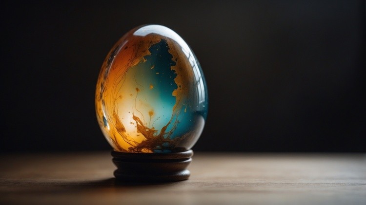 Mesmerizing Handcrafted Glass Crystal Egg