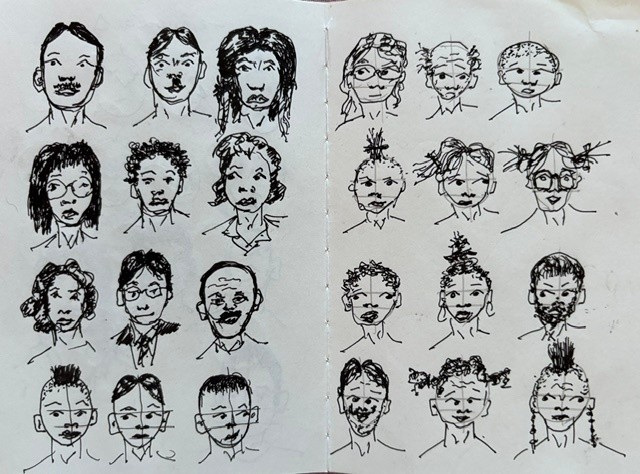 Faces sketchs